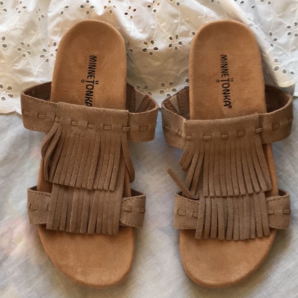 Minnetonka Fringe Sandals